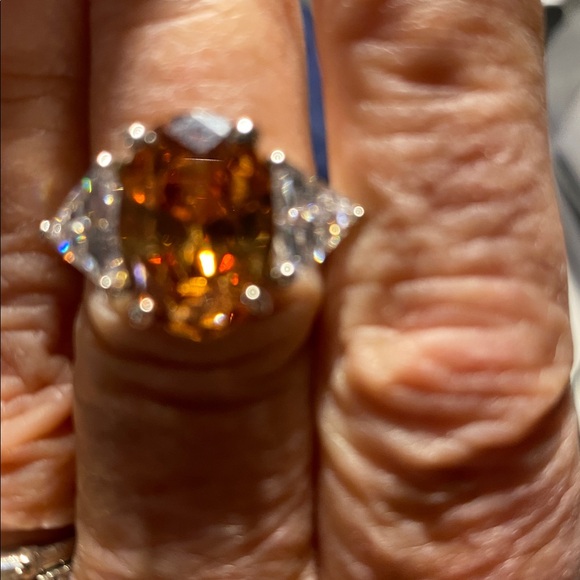Ross-Simons Orange and Silver Ring - Picture 3 of 6